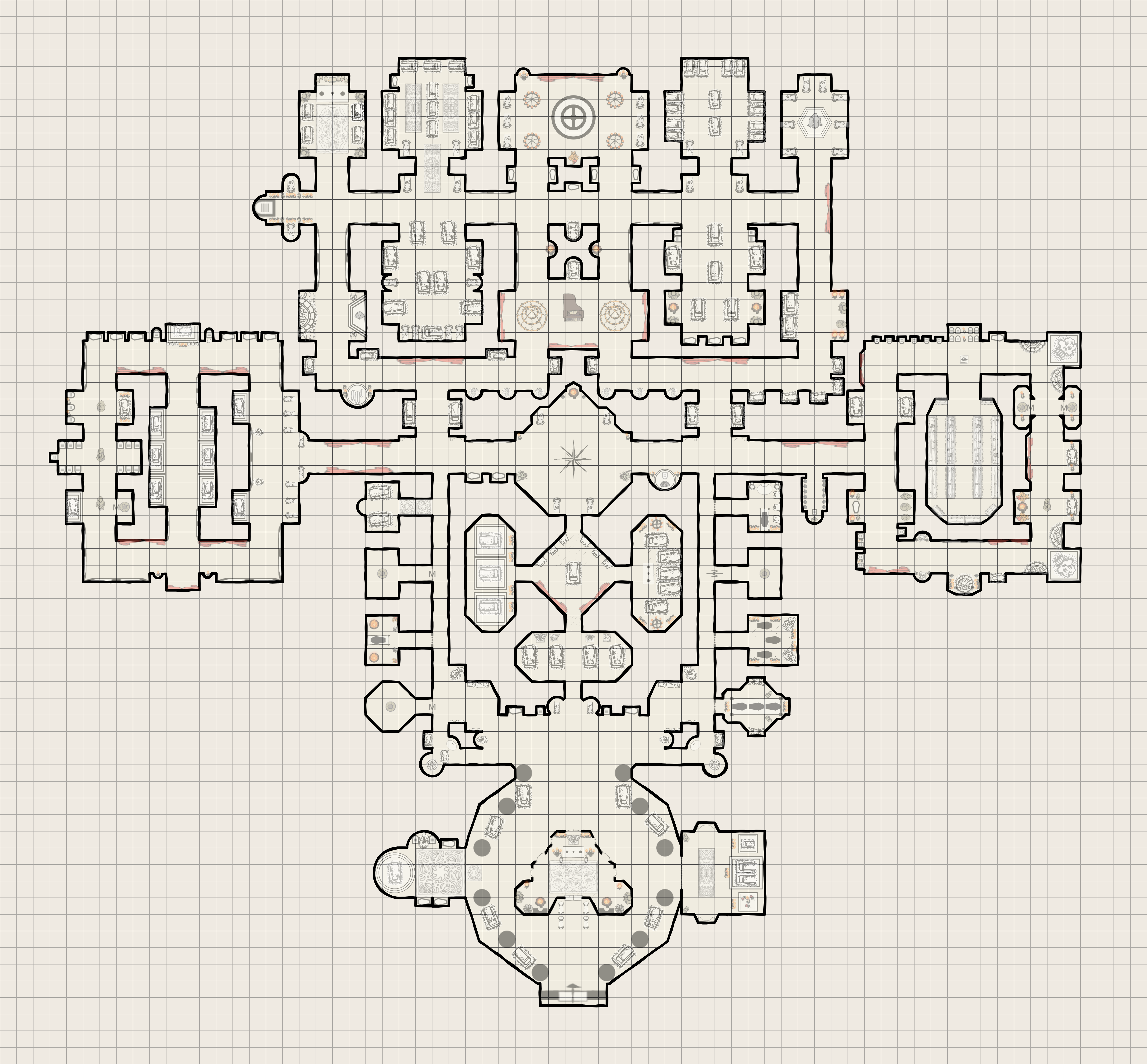 Map of the Seinrill Family Crypt.